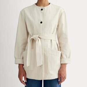 NWOT The Long Denim Barrel Jacket XXS